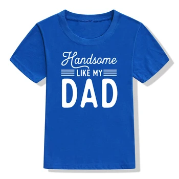 Smieklīgi Bērniem Tshirt Skaists Piemēram, Mans Tētis Drukāt Toddler Zēni Meitenes Īsām Piedurknēm Burtiem T-krekls Ikdienas Bērnu Modes Apģērbi