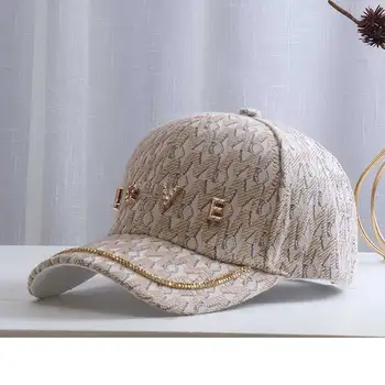 Ir 2021. Jauns, Moderns Sieviešu Cepuru Modes Zīmola Dzirkstošo Dimanta MĪLESTĪBAS Vēstuli Beisbola cepure Sievietēm, Retro Raiba Cepures Meitenes