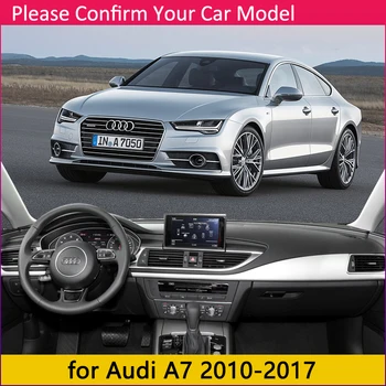Audi A7 2010~2017 4G8 Anti-Slīdēšanas Paklājiņš Paneļa Vāciņu Pad Ēnā Dashmat Paklāju Piederumi S-line 2011. gads 2013. gads. gads. gadam S7 RS7