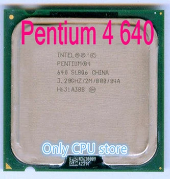 Bezmaksas piegāde Pentium 4 640 p4 640 3.2 GHz desktop procesori CPU Ligzda 775 pin LGA775 Datora CPU Procesors