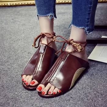 Modes sieviešu kurpes vasaras Kniežu liela izmēra 43 Izturīga PU Zole ādas sandales sieviešu gumijas sajauc krāsas dzīvoklis sandales sieviete