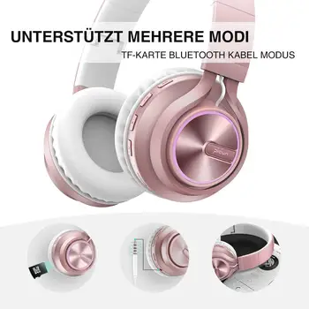 PICUN Bezvadu Austiņas Bluetooth Stereo Austiņas, Austiņu Ar Mikrofonu Brīvroku Austiņas Priekš iPhone, Samsung Pc Meitene Austiņas