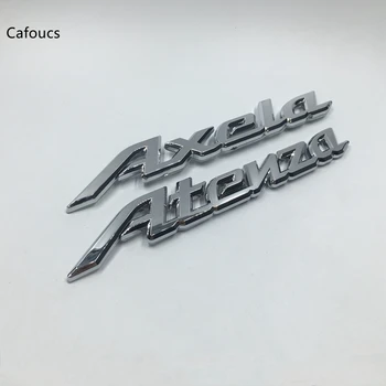 Priekš Mazda Axela Atenza Emblēmas Nozīmīti Chrome Logo Car Styling Aizmugures Bagāžnieka Decal Uzlīmes priekš Mazda 2 3 6 MS3 M6 Mazdaspeed JDM Cx-5
