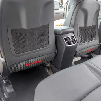 1gb Auto Piederumi Sēdekļa atzveltnes Anti-Kick Spilvenu Pad Aizmugurējā Sēdekļa Pasažieru Anti-Dirty Kick Spilventiņu Hyundai ELANTRA Automašīnu-Stils
