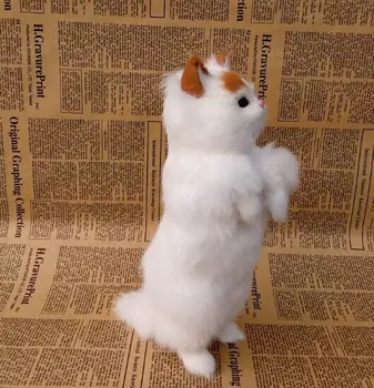 Radošā Bērniem Dāvanas Simulācijas Kaķis, Foto Aksesuārus, Baltais Kaķis Stāv Auto Modeļiem Mājas Apdare Cat Doll Izziņas Rotaļlietas