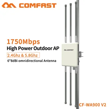 COMFAST 1750Mbps Bezvadu Āra AP Dual Band 5Ghz 2.4 Ghz 360 Grādu WiFi Segtu Piekļuves Punkts, Wifi Bāzes Staciju POE KF-WA900 V2