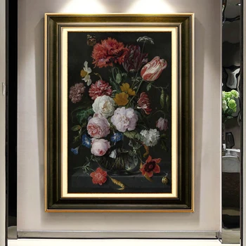 Eiropas Klasika, kas Joprojām Dzīvi Eļļas Glezna Plakāti Druka uz Audekla Sienas Māksla Glezna Spilgti Ziedi Bildes Dzīvojamā Istaba Dekori