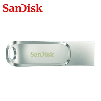 SanDisk SDDDC4 USB Pendrive 3.1 C Tipa Dual Pen Drive 512 GB un 256 gb 128GB 64GB, 32GB Metāla Flash Drive Klēpjdatoru Tālruni
