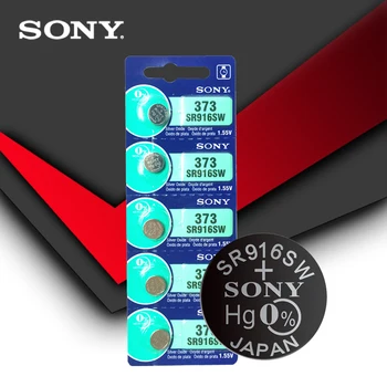 100pc Sony Oriģināls 373 SR916SW 916 SR916 Skatīties Akumulatora SR916SW 373 Pogu Monēta Šūnu ražots JAPĀNĀ