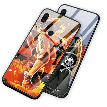 Asins Anime Viens Gabals rūdīts stikls telefonu gadījumā aizmugurējā vāciņa korpusa coque Par Xiaomi Redmi 5 5Plus 6 6A 6pro 7 Note5 Note7 K20 Pro