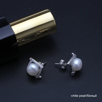 RIANCY Modes Dabas melnās saldūdens pērļu auskariem sieviešu kāzu dāvanu
