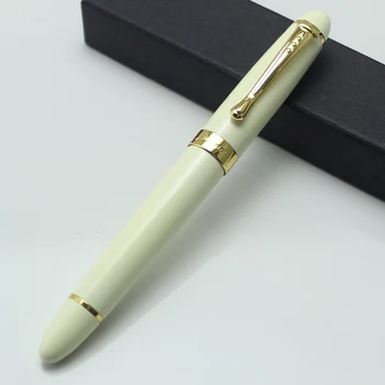 Jinhao X450 Ziloņkaula Balts Metāla Un Zelta Rollerball Pildspalvu Kawaii Modes skolas un biroja piederumi pildspalvu rakstīšanai dāvanu pildspalvas