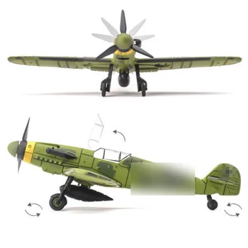 1/48 Mēroga BF-109 Apkopot Cīnītājs Modelis Rotaļlietas, Celtniecības Bloks, Ķieģeļi flanga nocietinājums Kaujas lidmašīnas Wolrd Kara Izlases Krāsa