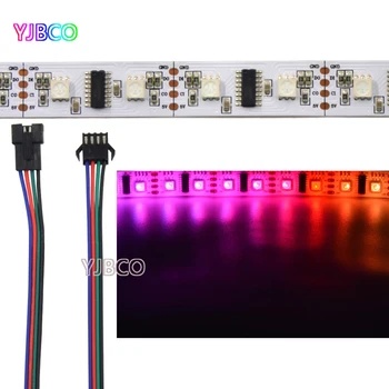 DC5V 1m/5m LPD8806 5050 RGB 32/48/52/60leds/m (1 IC - 2 Čipu) LED Pikseļu Digitālā adresējamā LED Strip Gaismas DC5V