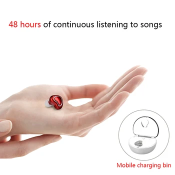 Worallymy Sirds Formas Dizains Bluetooth 4.1 Tālruni, Tabletes Viena Auss-auss Austiņas Bezvadu Austiņas Austiņu