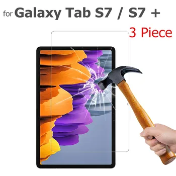 3Piece Stikla Protector for Samsung Galaxy Tab S7 2020. gadam, t870 t875 Ekrāna aizsargplēvi Samsung Galaxy Tab S7 Plus S5E S4 S3