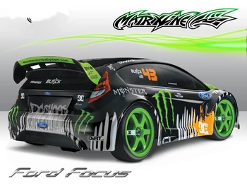 1set FOCUS ST WRC PC drift RC PC ķermeņa čaulas platums 190mm Caurspīdīga tīra nav krāsotas drift ķermeņa RC hsp hpi trax Tamiya