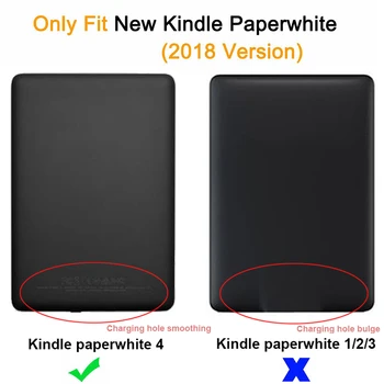 2019 PU Ādas Gadījumā e-Grāmatu Lasītājs Aizsardzības Apvalks, Ultra Slim Lakots Vāks priekš Amazon Kindle Paperwhite 4 10. Paaudzes