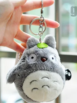 Mini 10cm Totoro Plīša Rotaļlieta kawaii Anime Totoro Keychain Rotaļlietas, Plīša Pildījumu Kulons Totoro Lelles