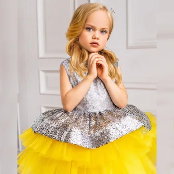 Toddler Meitenes Princese Kleita 1 2 3 4 5 Gads Bērniem, Pusei, Kāzas, Dzimšanas Dienas Kleitas 2020 