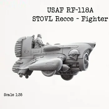 1/35 Mērogā Unpainted Sveķu Attēls USAF RF-118.A Stovl Iepazīšanos Cīnītājs ar izmēģinājuma kolekcijā attēls