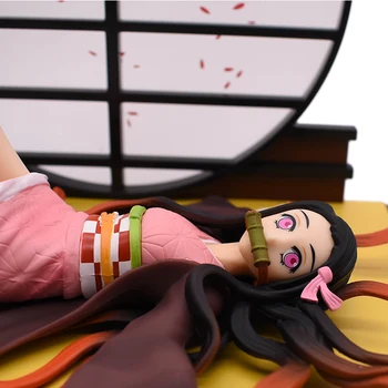 Demon Slayer Anime Attēls 15 cm Miega Kamado Nezuko Atrodas PVC Rīcības Attēls Rotaļlietu Kimetsu nav Yaiba Kolekcionējamus Modeļu Lelle Dāvanas