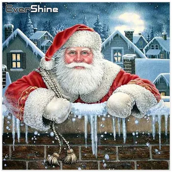 EverShine Dimanta Mozaīkas Santa Claus Priekšstatu Par Rhinestone Dimanta Glezniecības Pilnībā Kārtas Ziemassvētku Izšuvumu Krāsa Ar Dimantiem