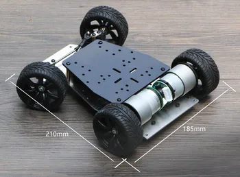 Elecrow DIY Smart Auto Arduino Robots Izglītības Smart Auto Encoder Šasijas Priekšējo riteņu Stūres iekārta Stūres Dual Mehānisko Disku