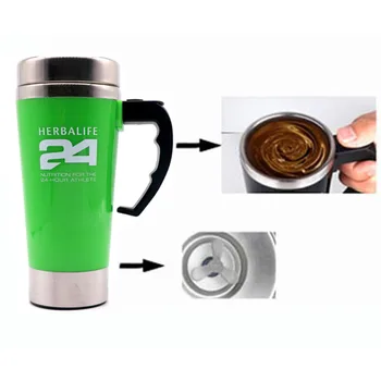 3 GAB. 500ml Nerūsējošā Slinks Sevi Maisot Krūze Milti/Tējas Kafijas Krūze Krūzes Tumbleri Par Herbalife 1 Black+1 Rozā+1 Green