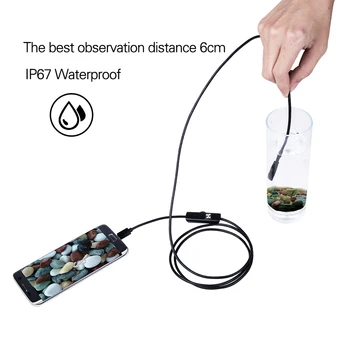 Oauee USB Android Endoskopu Fotokameras Ūdensdrošs Pārbaudes Borescope Elastīgu Kameru 5.5 mm 7mm Android PC Grāmatiņa