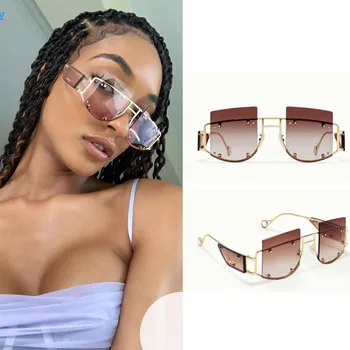 2020 Dobi Objektīvs Lielgabarīta Sieviešu Saulesbrilles Laukumā Zīmola Dizainere Vīriešiem, Saules Brilles Slīpums Lielo Rāmi Saulesbrilles Sieviešu UV400