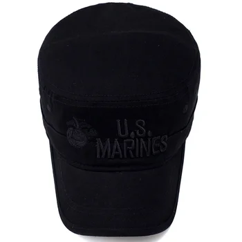 2019 Amerikas savienotās Valstis ASV jūras kājnieku Korpusa Vāciņš, Cepure, Militārās Cepures Maskēties Flat Top Hat Vīriešu Kokvilnas hHat ASV Navy Izšūti Camo Cepure