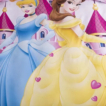 Disney Cinderella Bella Princese Rapunzel Meiteņu Gultasveļas Komplekts Sega Sedz Komplekti Gultas Loksnes Spilvendrānas Dvīņu Karalienes Piliens Kuģniecība