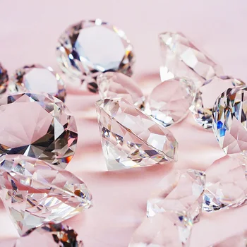 6cm žilbinošas skaidrs kristālu, dimantu, stikls pērle, kāzu mīlestības dāvanas, mājas apdare