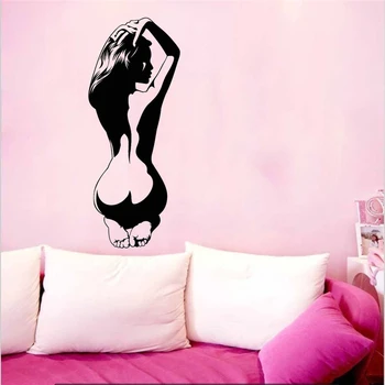 Sexy-sieviete-siluets-sienas māksla-vinila decal uzlīmes Noņemamas Sienas Uzlīmes dzīves Mākslas Dekori Mājas Dekoru, Sienas Uzlīmes J138