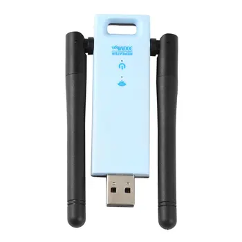 300Mbps USB Bezvadu WiFi Repeater 2.4 Ghz usb wifi maršrutētāju Signālu pastiprinātājs ar dual Antenu WiFi signāla Diapazons Paplašinātājs