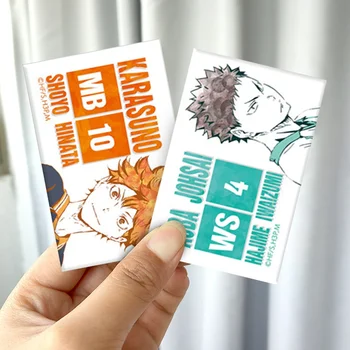 22pcs Anime, Manga Haikyuu!! Uzlīmes Hinata Shoyo PVC Kristāla Kartes, Uzlīmes, Uzlīmes Kolekcija Volejbola Zēns Autobusu ID Kartes