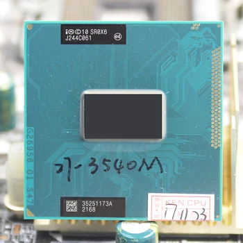 Intel Core i7 3540M 3.0 GHz 4M Ligzda G2 divkodolu SR0X6 3540 Klēpjdatoru Notebook CPU PGA 988 pin
