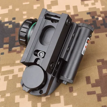 1x22x33mm sarkanā un zaļā punkta reflex sight darbības joma iebūvēto sarkano lāzera uzvalks 22mm ceļvedis airgun šautene jomu