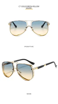 Jaunā luksusa metāla sieta dekoratīvās vīriešu Aviācijas saulesbrilles, okeāna krāsa, laka moderns, sievišķīgs saulesbrilles Oculos De Sol