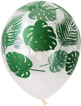 Palmu Lapām Baloni 30 GAB Chrome Zaļo Zeltu Baloni Pušķi Savvaļas Viena Puse Džungļu Puses Aloha Puse Tropu Partijas Apdare