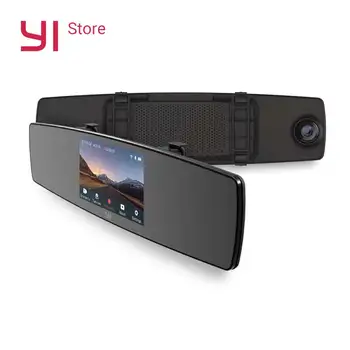 YI Spogulis Dash Cam Dual Paneļa Kamera Auto Reģistratoru Touch Screen Sānu Atpakaļskata HD Kamera, G-Sensors, Nakts Redzamības Monitors