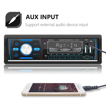 M4 1 Din Auto Radio Bluetooth Stereo Auto Multimedia MP3 Atskaņotājs ar USB, AUX, FM AM RDS DAB Radio Uztvērējs TF Karti Dash Galvas Vienības