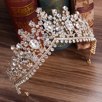 Jaunākās Dizaina Eiropas Red Crystal Crown Cepures Līgavas Kāzu Matu Aksesuāri, Rotaslietas Līgava Tiaras Princese Vainagi