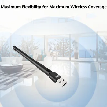 Wavlink Bezvadu ātrgaitas 650Mbps 5GHz+2.4 GHz Wi-fi Uztvērējs, Wi Fi USB Adapteri, WIFI Dongle Antenas Ethernet Tīkla Karte