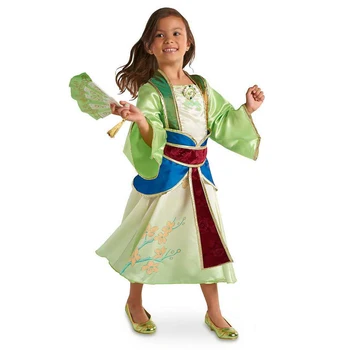 Meitenes Mulan Cosplay Kleitu Bērniem Sieviešu Varonis Saģērbt Kostīmi Ķīnas Senās Kultūras Tērpus Bērnu Modes Halloween Kara Drēbes