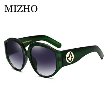 MIZHO Moderns Liels Ovāls Slavenību Saulesbrilles Sieviešu Luksusa Augstas Kvalitātes UV400 īstās krāsas Hip Hop Mens Korejas Glāzes Mujer Retro