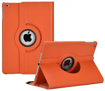 360 Grādu Rotējoša PU Ādas Stand Case Cover For iPad 2 Gaisa Lietā Smart Case For ipad 6. paaudzes gadījumā 2018. gadam A1567 A1566