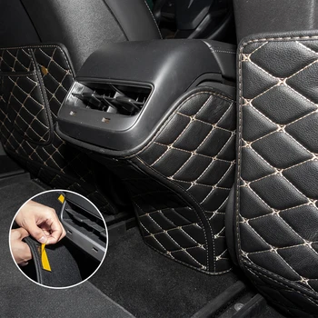 PAR TESLA MODEL 3 Anti kick pad auto sēdekļa aizsargs Pad Automašīnas Sēdekļa Muguras Aizsargs pad Automašīnas salona piederumi