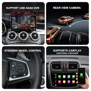 Android 10 Auto radio Renault Logan 2 2012-2019 Sandero 2-2019 GPS Navigācijas 2 Din 9 collu Stereo Ar SSO Carplay 4G